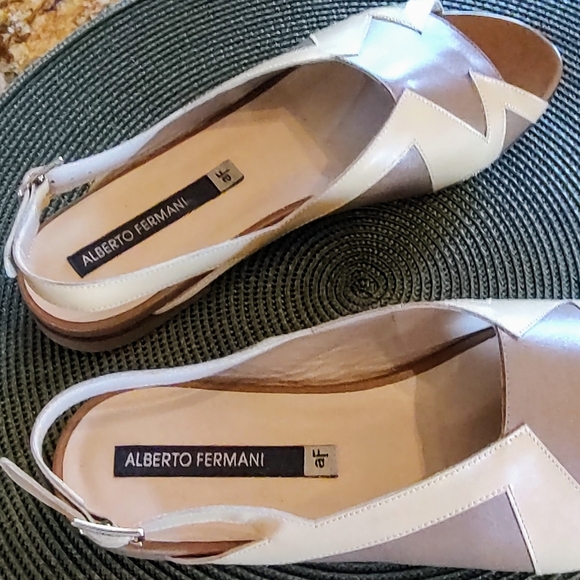 Women's Alberto Fermani Italian leather two tone sandals in fabulous cond EU 37 - Picture 5 of 14